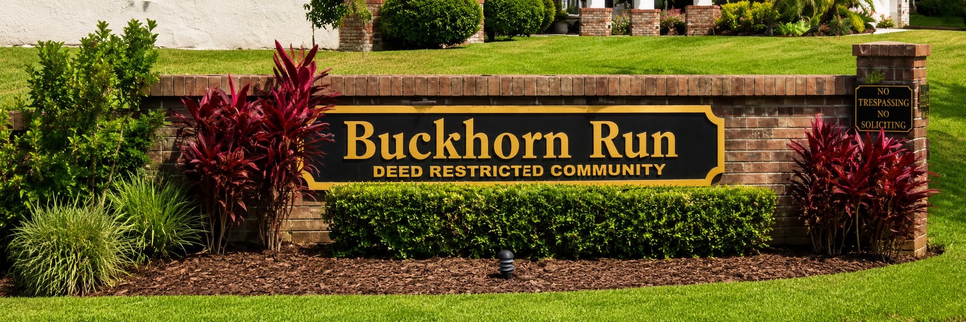 Buckhorn run valrico fl entrance sign — Buckhorn Run, Valrico FL